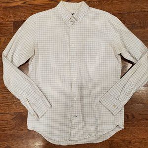 GAP Modern Oxford Button Down in White and Blue Check